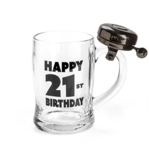 Happy 21st Birthday Novelty Bell Beer Mug - Picture 1 of 1