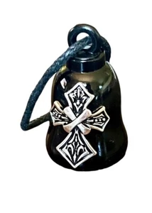 HARLEY DAVIDSON ~ Tribal Cross Bar / Shield Ride Bell ~ Shiny Black HRB075 - Bild 1 von 4