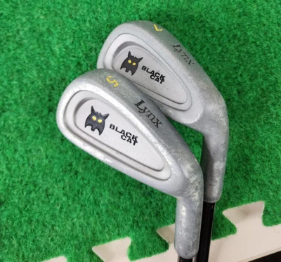 Lynx Black Cat Youth 5 7 Irons RH Factory Graphite (2 Clubs) Measured in Photos - Image 1 of 4