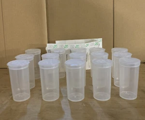 30 x Pop Top Squeeze Container Pots Vial Bottles Odour Proof Tough + Stickers - Foto 1 di 2