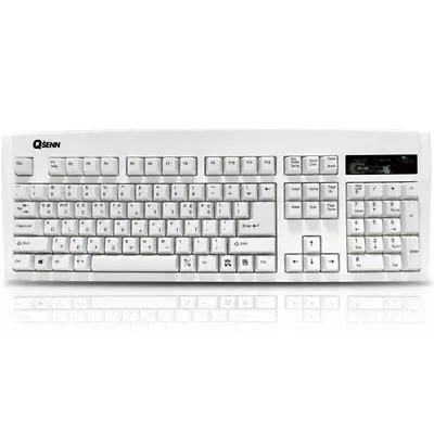 QSENN SEM-DT35 Gaming Keyboard EN/KR Layout USB (White) - Image 1 of 4