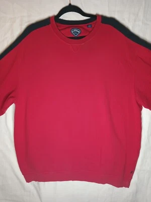 Sudadera de golf Callaway. Rayas rojas con manga azul marino. XXL. Foto 1 de 4
