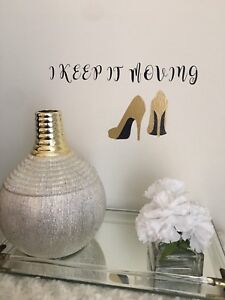 I Keep It Moving Black Gold Shoe Car Decal Wall Decal Sticker Black Friday Sale