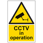CCTV IN OPERATION Safety Sign - Self Adhesive Vinyl - 200X300mm
