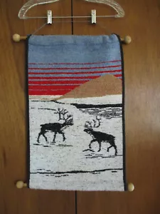 Vtg Wool Wall Hanging Woven Tapestry Finnish Koskisen Kutomo Ky Reindeer (6) - Picture 1 of 5