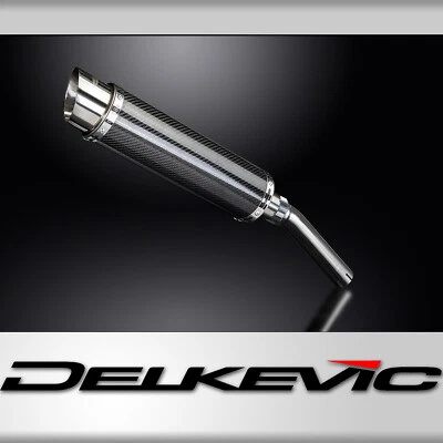 Suzuki DR650S DR650R 1990-1995 Slip On 14" Round Carbon Exhaust Muffler Kit - Image 1 of 4