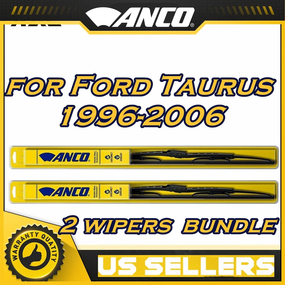 2x Juego de escobillas limpiaparabrisas ANCO para Ford Taurus - 1996-2006, ajuste directo (par) Foto 1 de 4