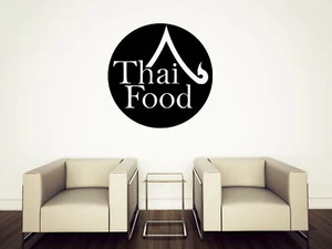 Vinyl Wandtattoo Thai Essen Restaurant Cafe Logo Aufkleber (n1434) - Bild 1 von 3