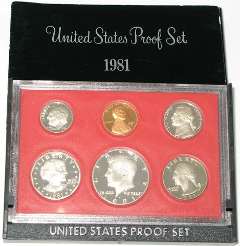 1981-S U.S.  Proof Set - 6 Coins in OGP Cover