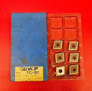 Ceratip CNMG-543C TC-30 Carbide Inserts 5/8" x 1/4", 6 Pack - NEW - Picture 1 of 4