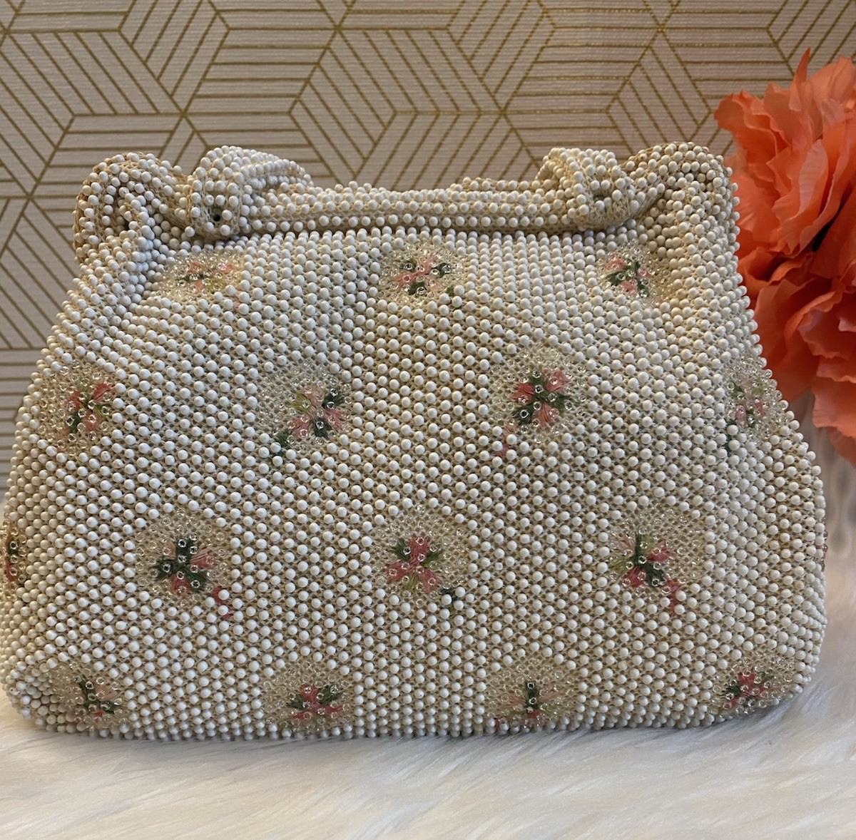 vintage corde bead purse products for sale | eBay