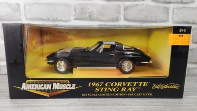 ERTL American Muscle Black 1967 Corvette Sting Ray 427 1: 18 压铸密封 32276 — 第 1/4 张图片