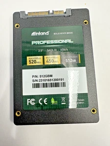 USED Inland Professional 512GB 2.5" SATA III 6Gb/s Internal Solid State Drive - Picture 1 of 2