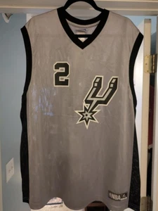 🔥 San Antonio Spurs NBA Kawhi Leonard #2 Silver & Black Jersey XL w Tags 🔥 - Picture 1 of 8