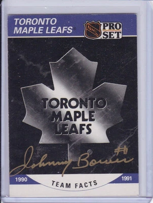 Autographed 1990-91 Pro Set Toronto Maple Leafs Card 583 Johnny Bower - Image 1 of 2