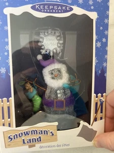 Vintage Punze Schneemannland Schnee Ho! Ho!  Weihnachtsschmuck 2003 Weihnachtsmann Schneemann - Bild 1 von 6