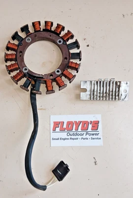 BOBINA DE CARREGAMENTO E REGULADOR ORIGINAL KAWASAKI FH500V 59031-7014 e 21066-7011 - Imagem 1 de 3