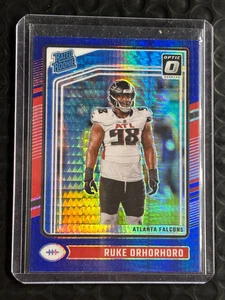 2024 Panini Donruss Optic Rated Rookie Ruke Orhorhoro Blue Hyper Prizm Falcons - Picture 1 of 2