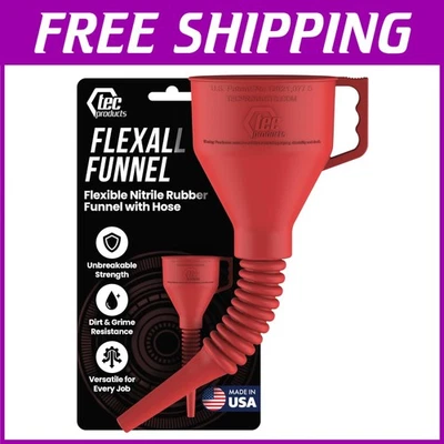 红色丁腈橡胶漏斗 - 适合换油 - 大号 — 第 1/4 张图片