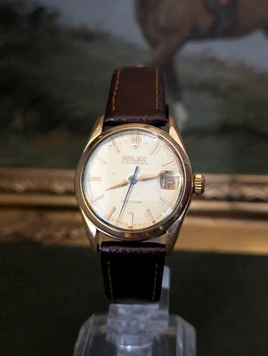 Rolex Oysterdate Precision 6466 Gold plated, Recently Serviced - Image 1 of 4