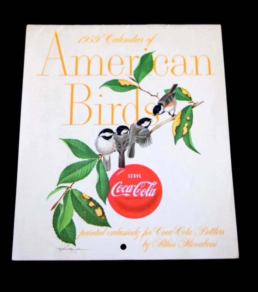 Calendar Coca-Cola American Birds 1959 FINE 6" x 7" - Image 1 of 1