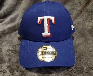 Texas Rangers New Era 9Forty Blue Adjustable Snapback Hat/Cap - Picture 1 of 7