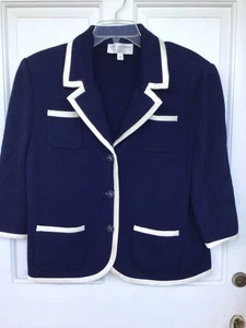 St. John by Marie graublau Resort Paspel Matrose Kreuzfahrt Santana Blazer Größe 14. - Bild 1 von 8