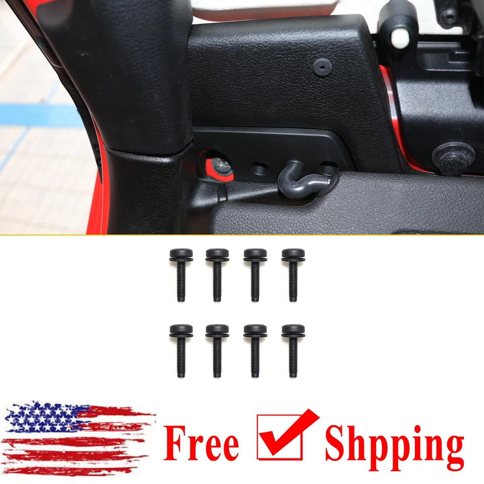 8pcs 1.77" Long M8 Torx Steel Screws Replacement  Black For Jeep Wrangler JL JK  Foto 1 de 4