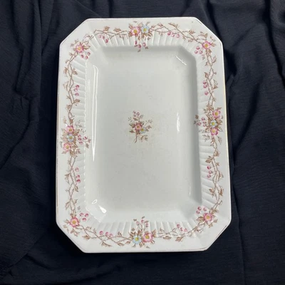 RARO Plato Antiguo Madera & Son England Flor para Servir Rosa Floral De Colección Difícil de Encontrar Foto 1 de 4