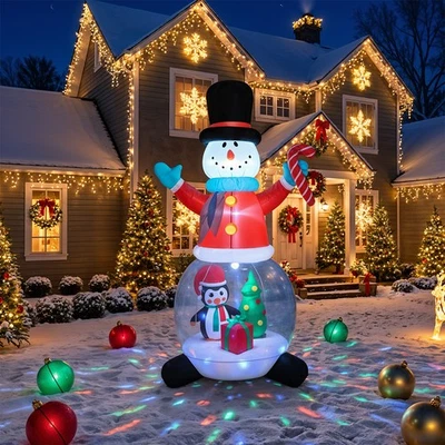 PETS-SUPPLIER-LOVE Inflatable Snowman Christmas Blow Up Snowman Outdoor Decorations Xmas Holiday UK