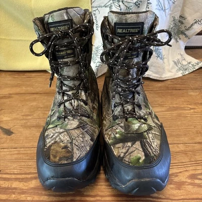 Realtree Camo Hunting Boots Thinsulate Ultra Insulation 400 Grams Size 11 EUC - Image 1 of 4