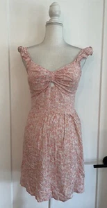 Women’s NWT AUW Mini Floral Sundress w/Shirred Back Size M - Picture 1 of 7