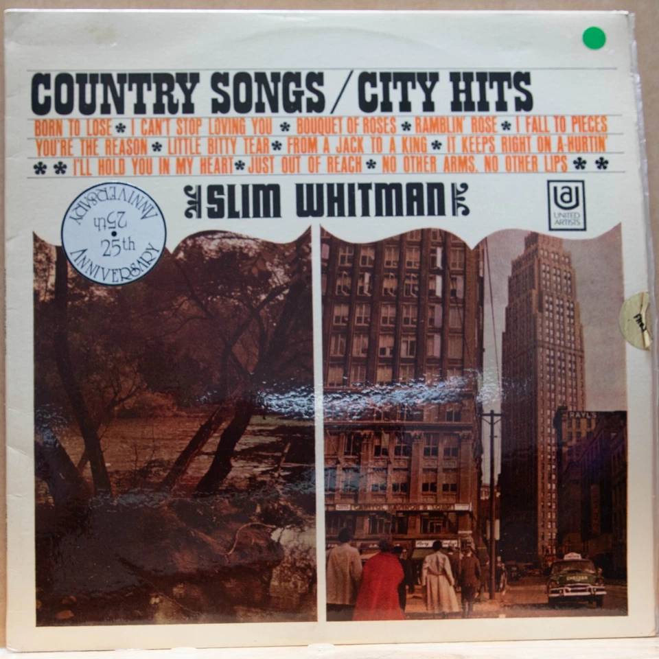 SLIM WHITMAN - COUNTRY SONGS / CITY HITS - Vinyl LP - UA - 1964 - VG (2060) - Image 1 of 4