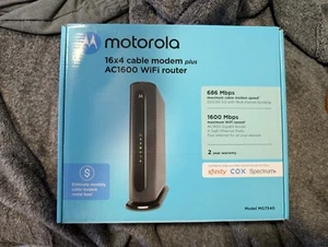 MOTOROLA MG7540 16x4 Cable Modem Plus AC1600 Dual Band Wi-Fi Gigabit Router - Picture 1 of 1