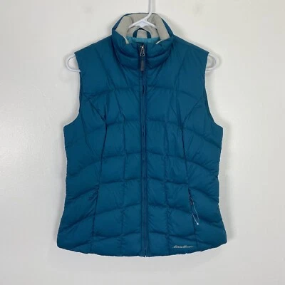 Chaleco acolchado Eddie Bauer para mujer talla S azul verdoso relleno EB650 bolsillos con cremallera completa Foto 1 de 4