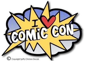 Calcomanía adhesiva I Heart Comic Con calcomanía pegatina para fans de Comic-Con I Love Comic Con - Imagen 1 de 1