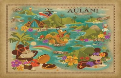 奥拉尼米奇和米妮海报 13x19 缎面迪士尼印刷品 — 第 1/4 张图片