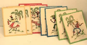 Set Vintage 8 Carte Austin Marshall M.K. Rodi Arte Ballerini Caraibi Arte - Foto 1 di 8