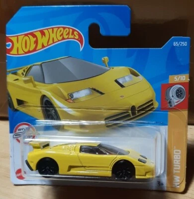 Hot Wheels 2022 HW Turbo #65 '94 1994 BUGATTI EB110 SS Yellow Short Card - Image 1 of 4