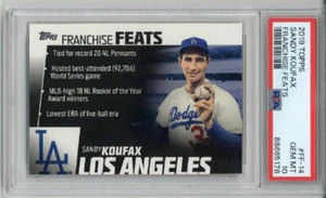 2019 TOPPS FRANCHISE FEATS #FF-14 SANDY KOUFAX DODGERS PSA 10 LOW POP 2 RARO - Foto 1 di 2