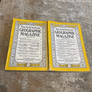 1955 Vintage National Geographic Magazines With Coca-Cola Advert On One - Picture 1 of 5
