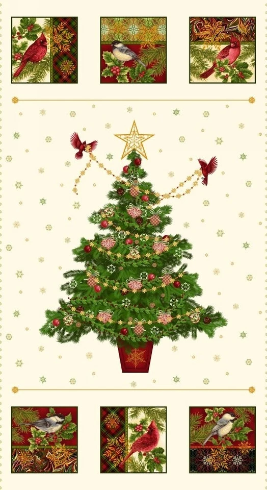 Studio E "Holiday Flair" Christmas Tree 24' Panel #75 - Image 1 of 1