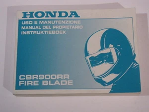 HONDA CBR900RR 1999 USO E MANUTENZIONE MANUAL DEL PROPIETARIO INSTUKTIEBOEK - Picture 1 of 2