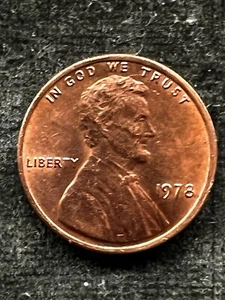 1978 P Lincoln Memorial Cent Penny, DDR ERROR COIN, Wave Top, 78, VERY RARE/RED! - Picture 1 of 13