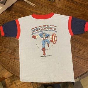 Vintage 1975 Captain America Marvel Comics T-Shirt Small Damen oder Jungen Large - Bild 1 von 9