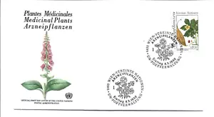 FUNDA EDICIÓN PRIMER DÍA, ADMINISTRACIÓN POSTAL NACIONES UNIDAS. PLANTAS MEDICINALES,PM 1990 - Imagen 1 de 2