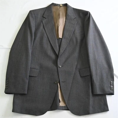 Blazer Traje Chaqueta Abrigo De Colección Hecho en EE. UU. 44L Marrón Cuadros Lana Para Hombre Foto 1 de 4
