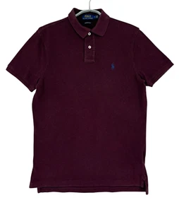 Polo Ralph Lauren Camiseta De Cuello Polo Slim Fit Burdeos Talla M - Imagen 1 de 8