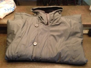 HABAND'S Fleece Lined PARKA Men Medium Gray Coat 100% Polyester! - Picture 1 of 9