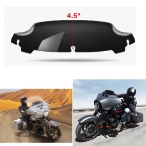 4.5" Motorcycle Wave Windshield Fit for Harley Touring Electra Street Glide 14+ - Picture 1 of 13